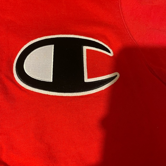 Champion Classic Red Tee Big C Logo Size Medium - Picture 4 of 4